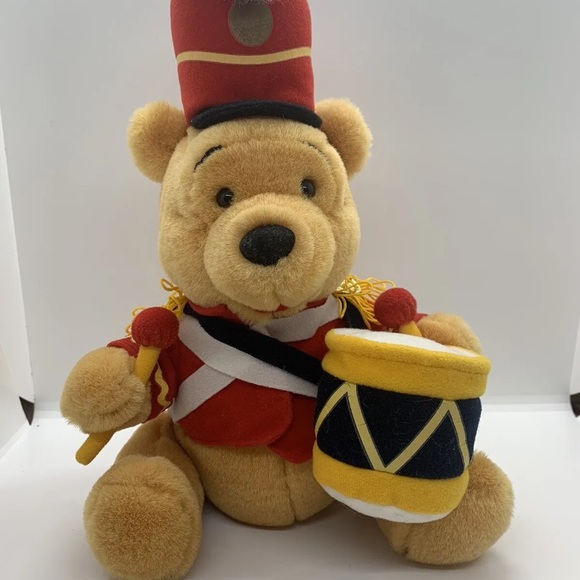 Disney Store Winnie the Pooh Drummer Costume Plush Toy Excellent Condition - Picture 12 of 15